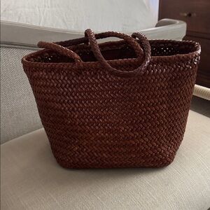 Dragon Diffusion Brown Grace Woven Tote Bag